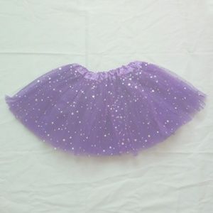 star glitter dance tutu skirt sequin with 3 layers